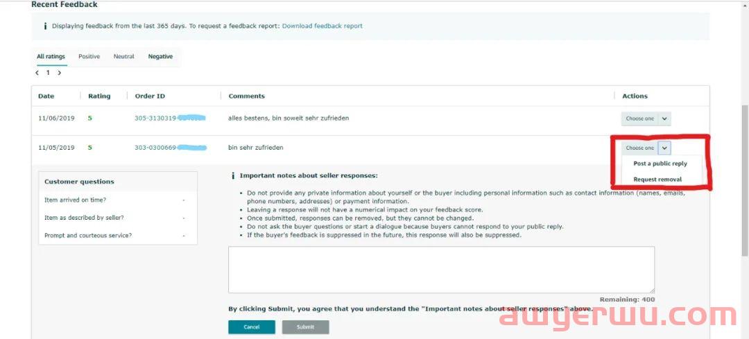 亚马逊负面Feedback如何删？ 第2张