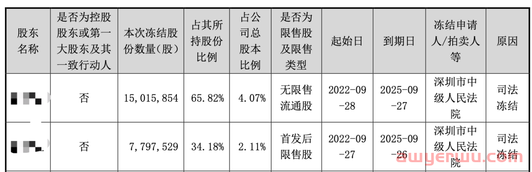 震动！深圳大卖创始人过亿股权被司法冻结三年 第1张